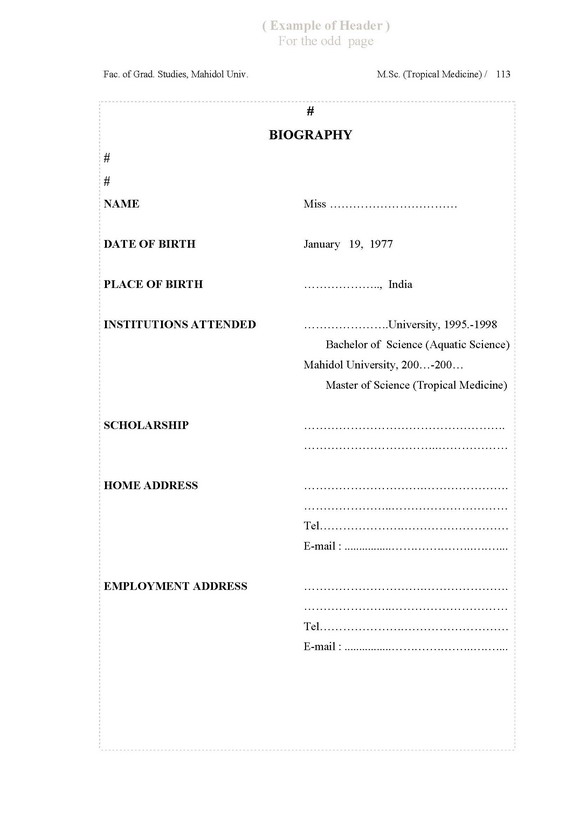 example biography