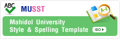 Mahidol University Style & Spelling Template