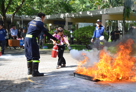 โครงการอบรมเชิงปฏิบัติการ การป้องกันและระงับอัคคีภัย 2561